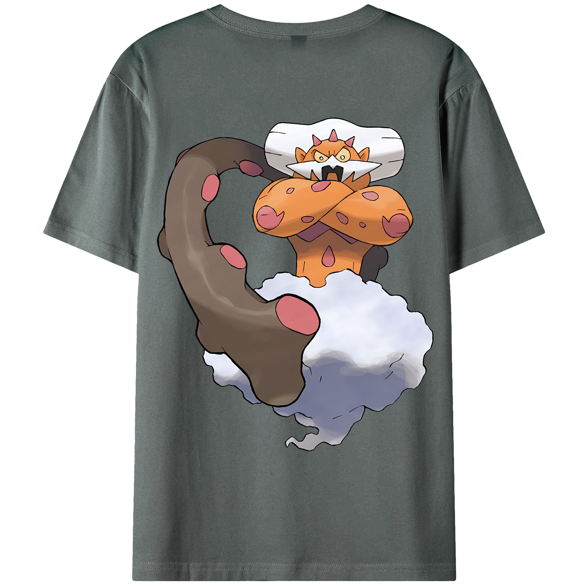 （画像用） ポケットモンスター Pokémon 綿100％ メンズ半袖Tシャツ（バックプリント） 通気性